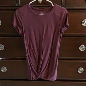 Maternity top with knot tie